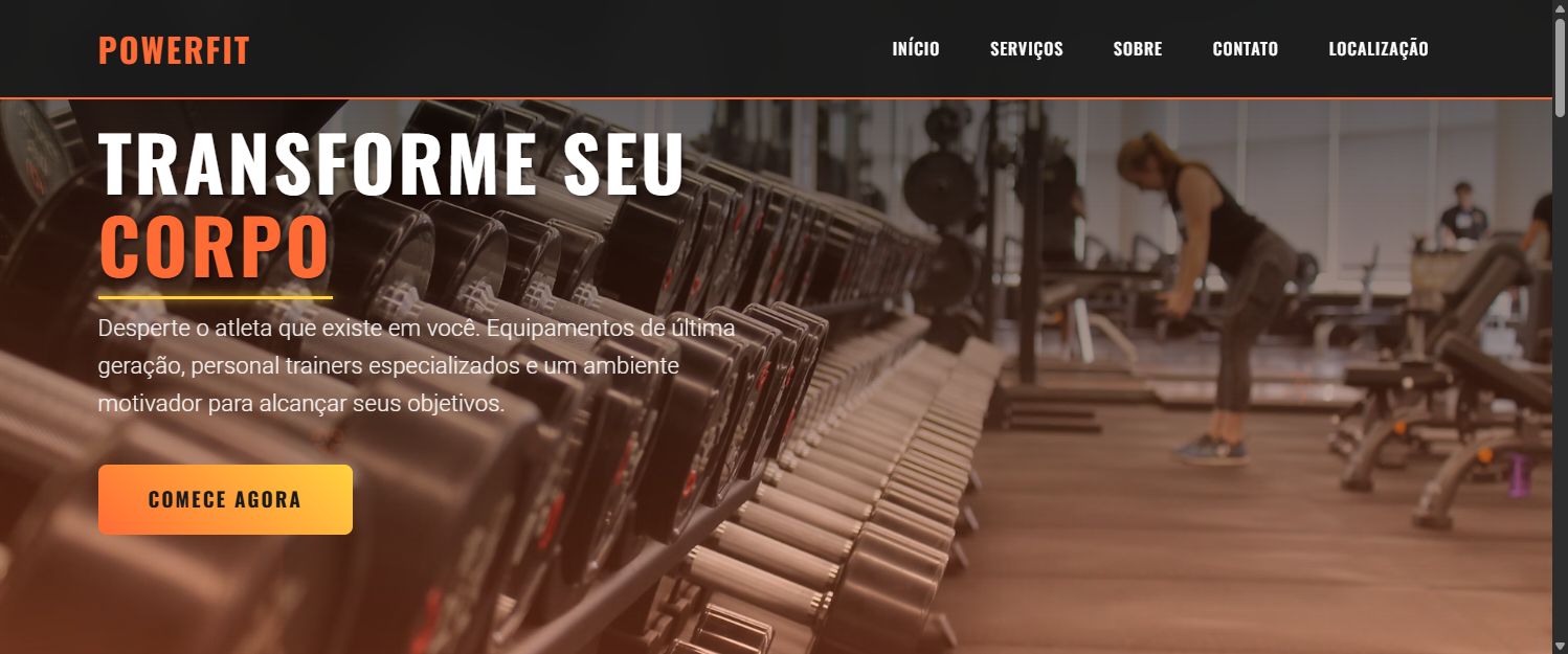 Preview do modelo de site Academias 001