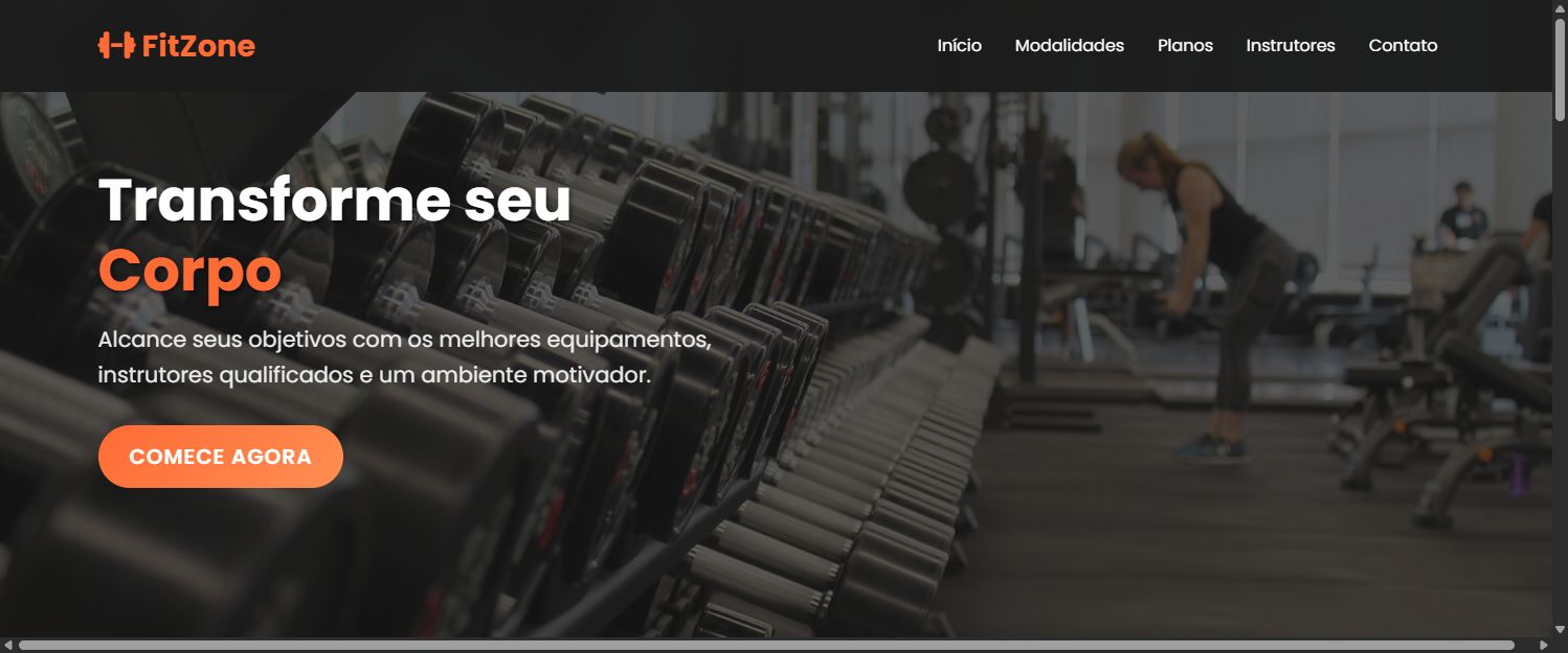 Preview do modelo de site Academias 002