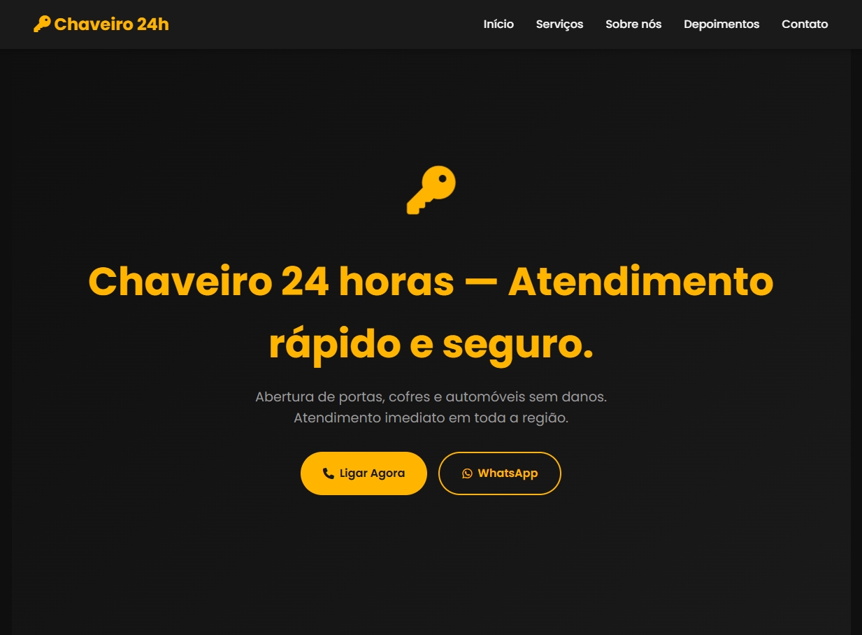 Preview do modelo de site Chaveiros 001