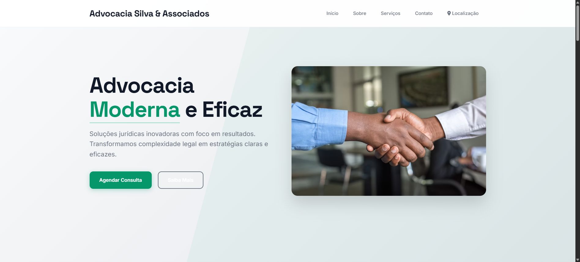 Preview do template Advocacia Clássica