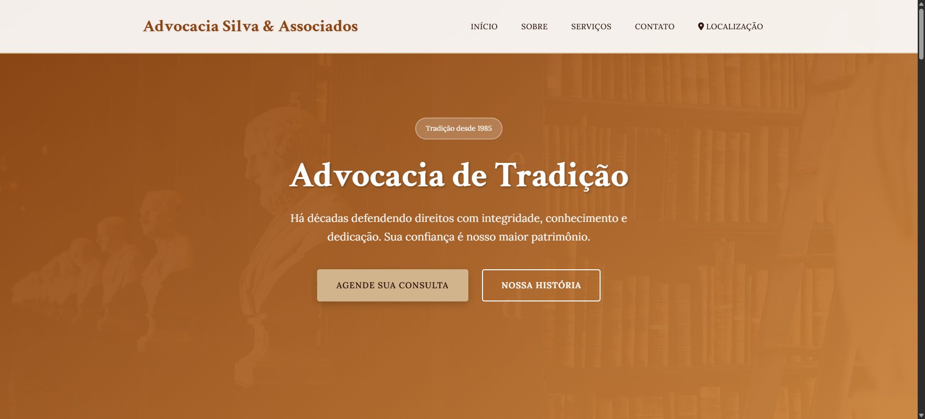 Preview do template Advocacia Corporativa