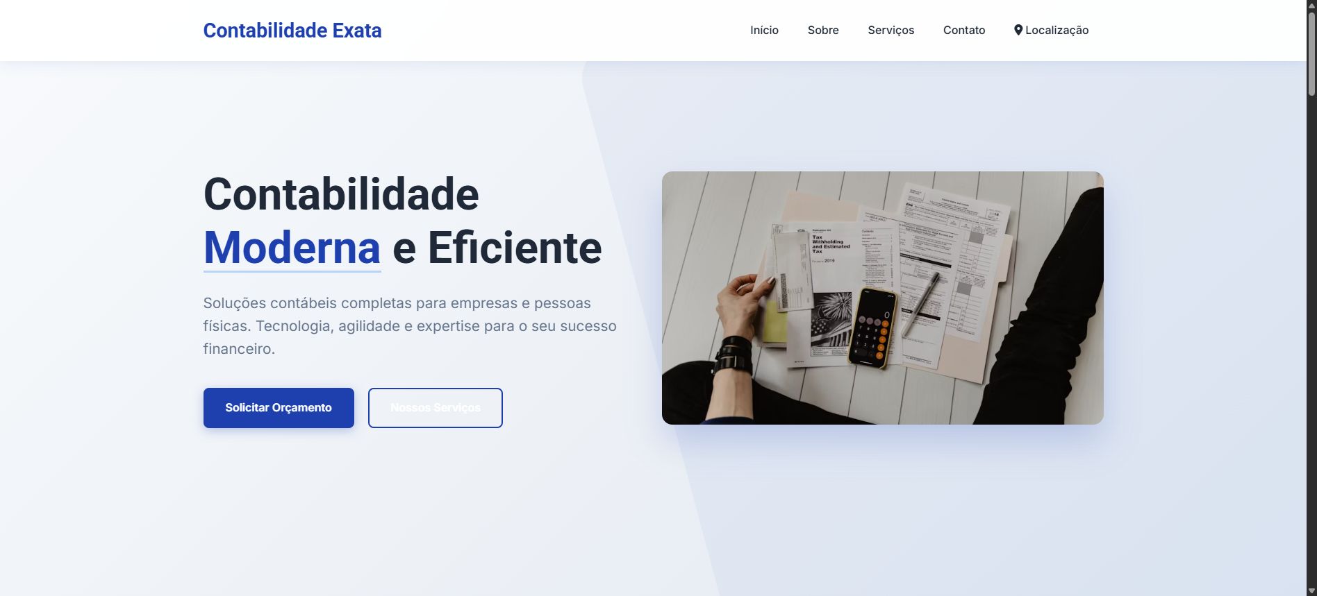 Preview do template Contábil Profissional