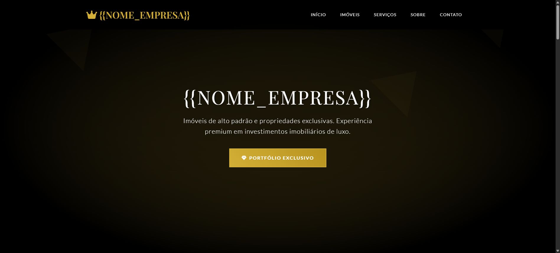 Preview do template Corretora de Imóveis