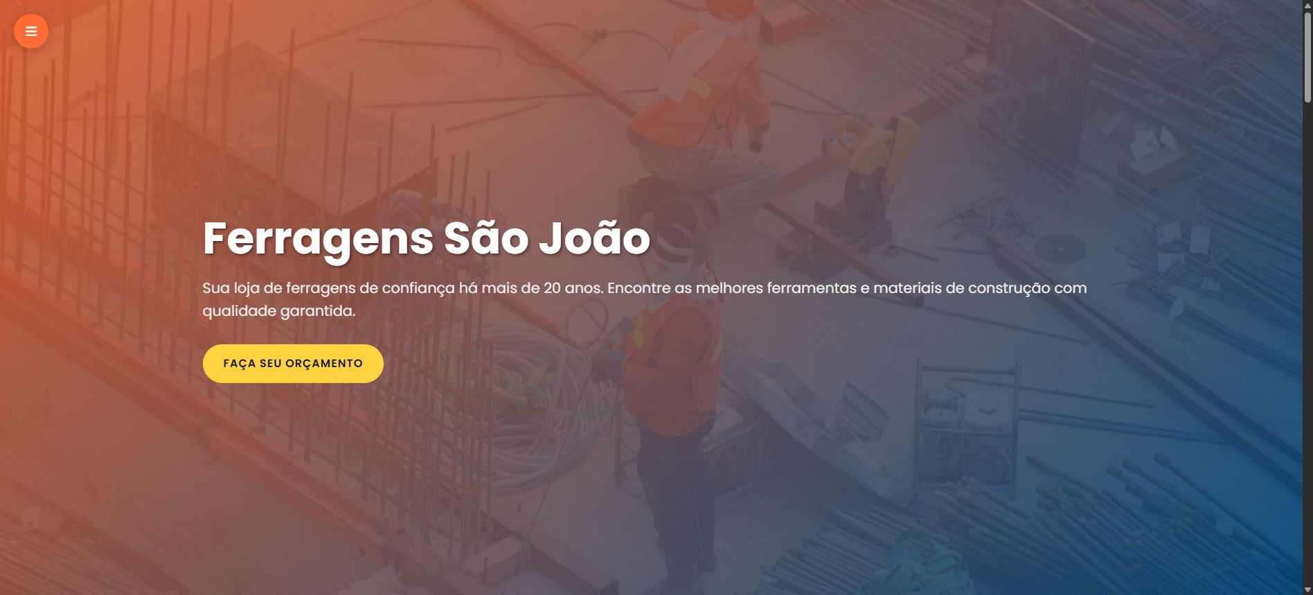 Preview do template Ferragens Moderna