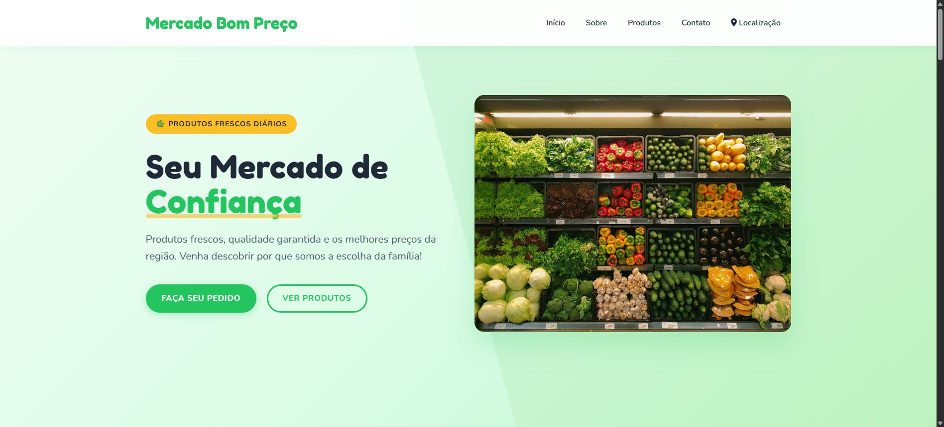 Preview do template Mercado Familiar
