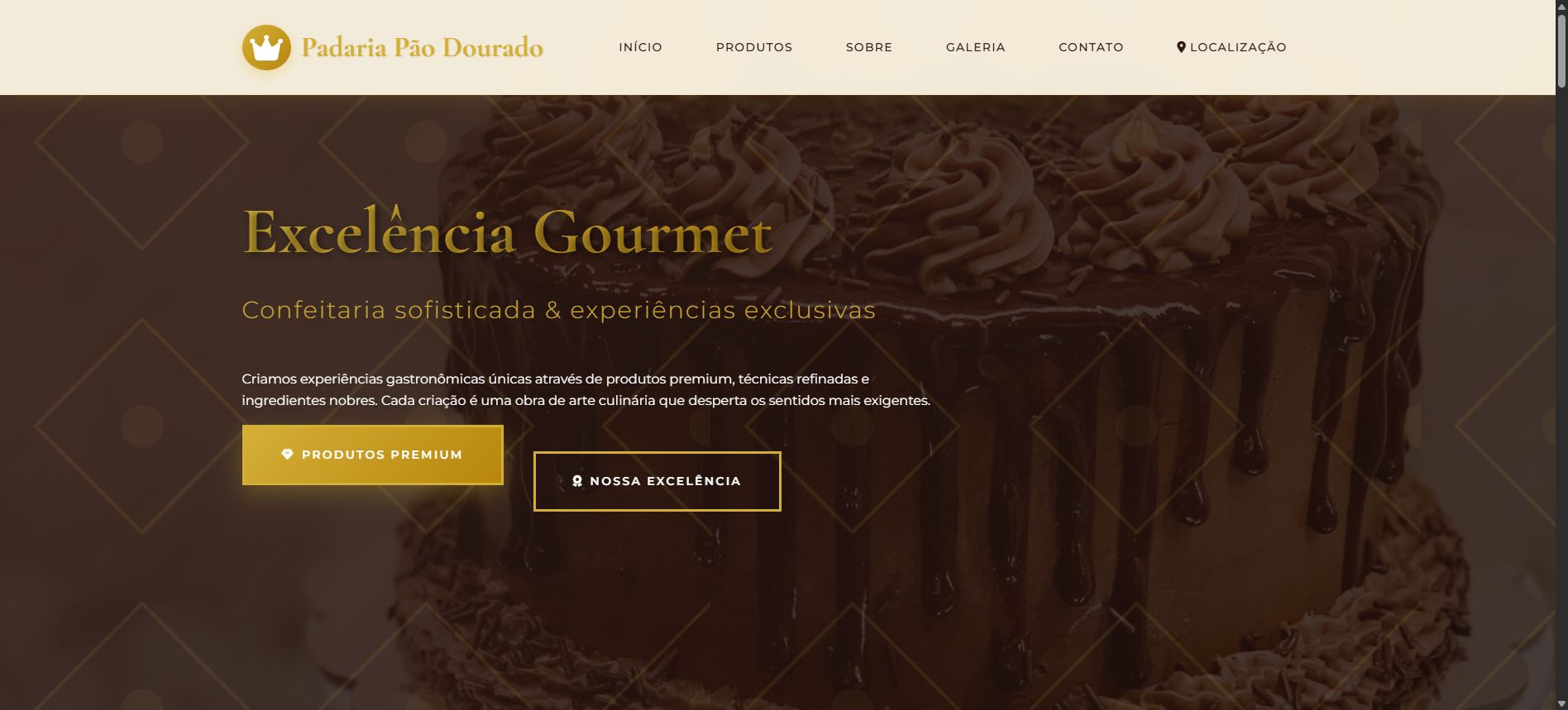 Preview do template Panificadora Moderna