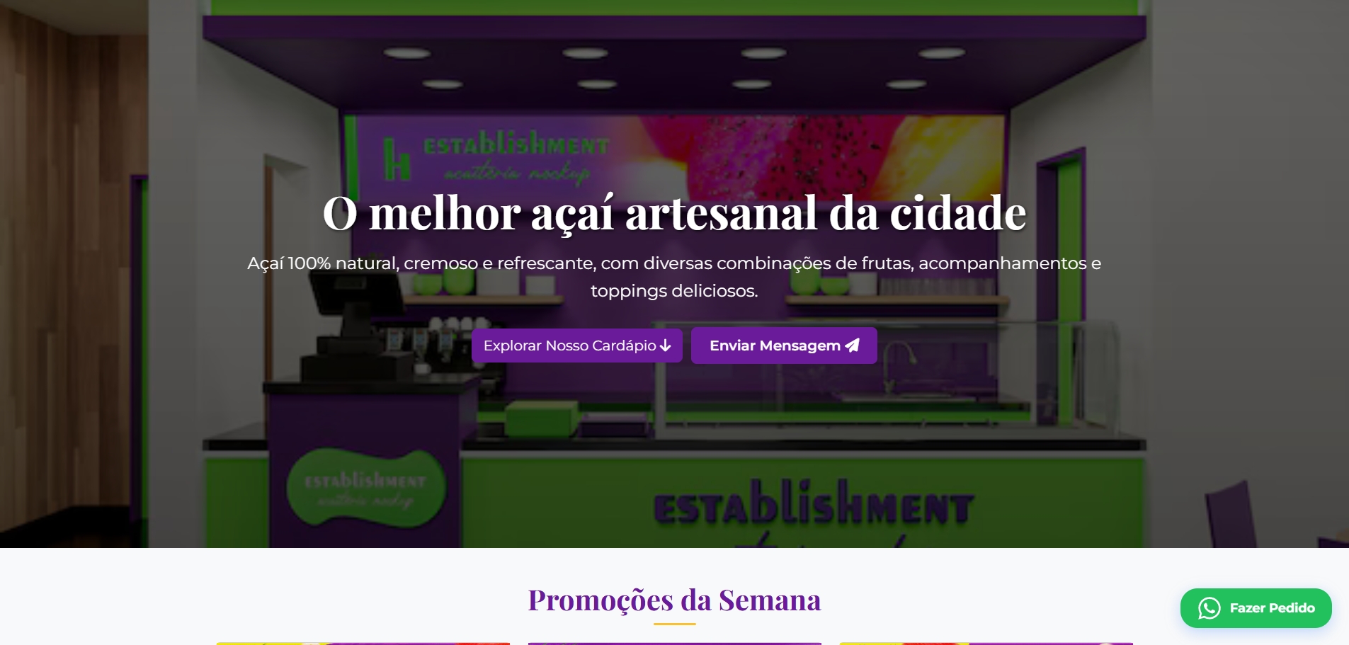 Preview da variação Loja de Açaí
