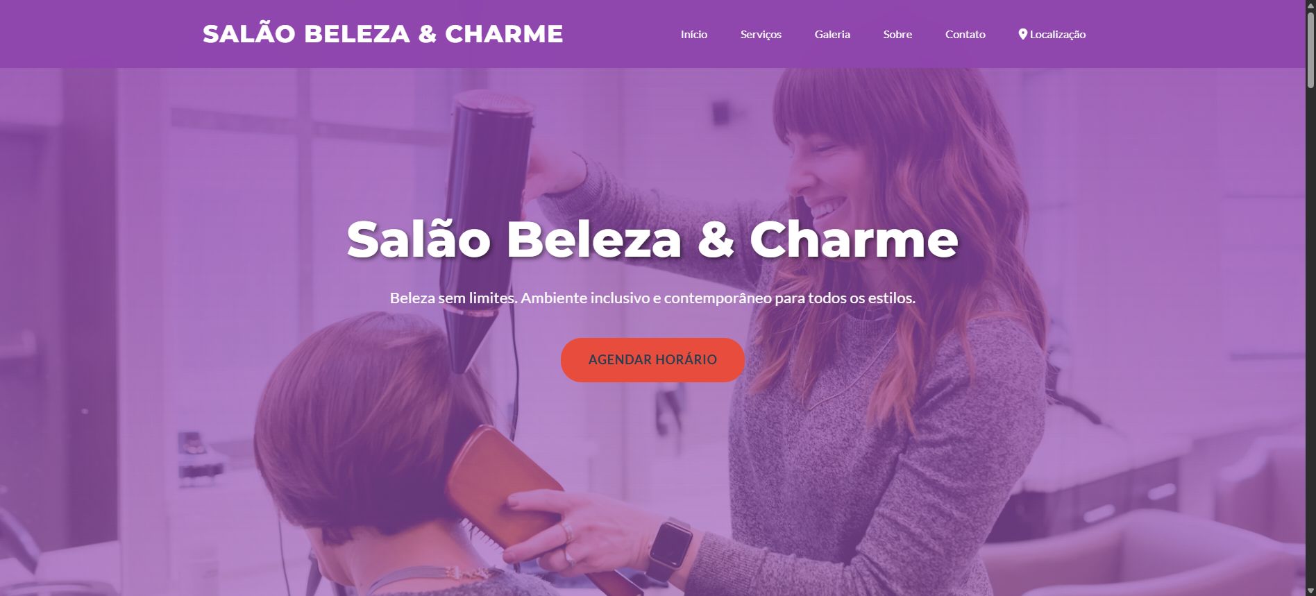 Preview do template Beauty Center