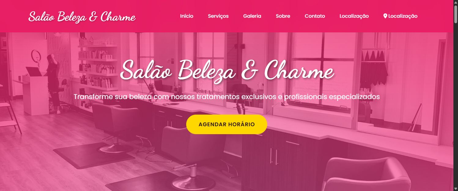 Preview do modelo de site Salão Elegante